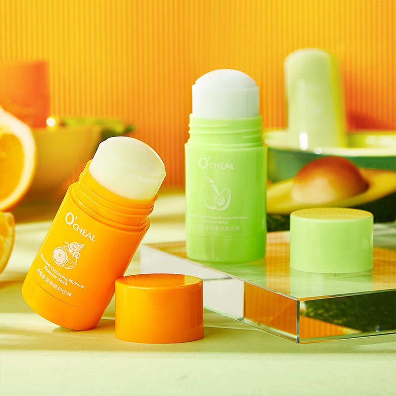 O'CHEAL Makeup Remover Avocado Moisturizing Deep Cleaning Balm Gel Cream Stick Remove Blackhead Acne Skin Care Portable 40gmakeu